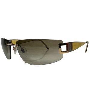 Bulgari Sunglasses vintage Y2K rectangle rimless gradient metallic 2000s
